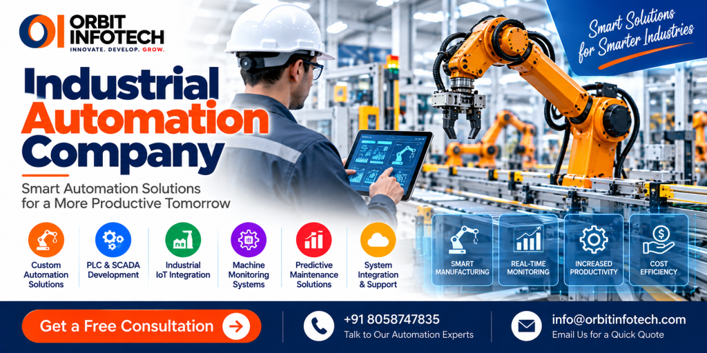 Industrial automation company in Jaipur monitoring a factory production line